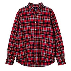 Ralph Lauren Red Green Plaid Flannel Button Down Shirt Size Large